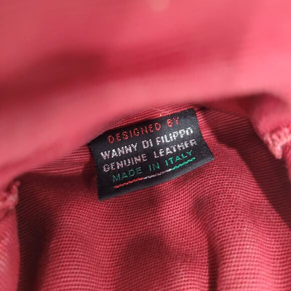 IL BISONTE Coin Purse Wallet Small Red Kiss Lock Geniue Leather Made in Italy - Picture 6 of 10